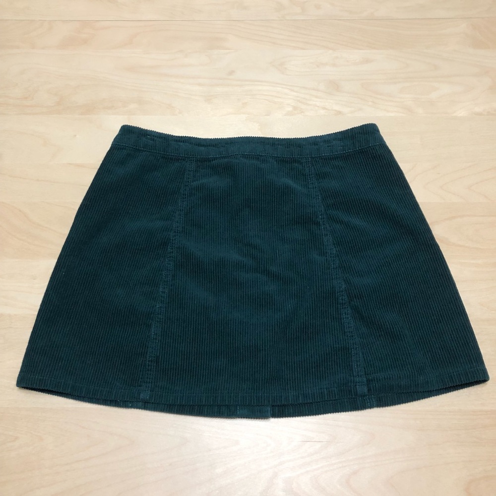 Forever 21 Dark Green Corduroy Mini Skirt - Picture 2 of 6